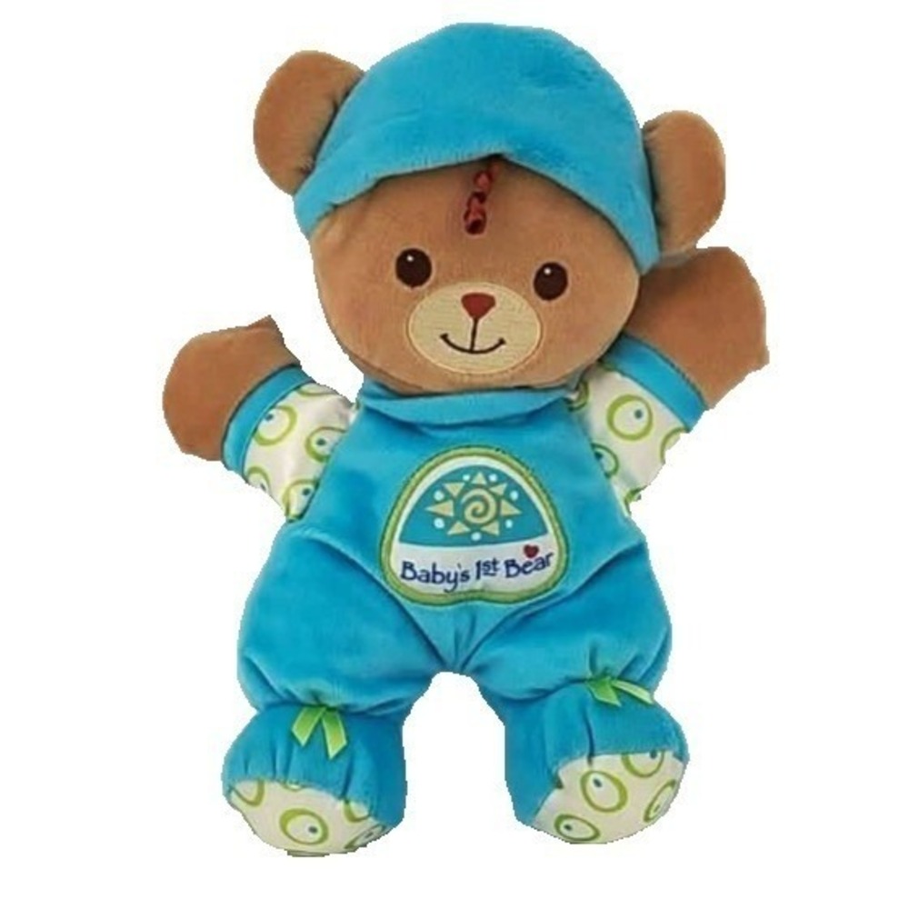 Fisher-Price Plush Blue Baby's 1st Bear M9529 2008 Pajamas Stuffed Toy EUC